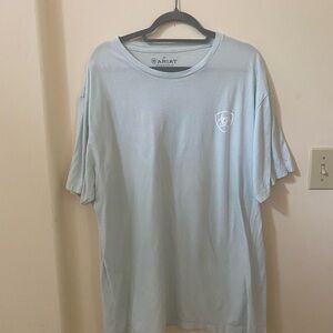 ARIAT BY BUCKLE MENS LIGHT BLUE GRAPHIC SHORT SLEEVE T SHORT SIZE XXL